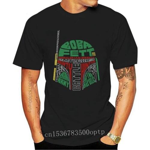 New Fett T-Shirt Boba Mens Star Gift Wars Helmet Bounty Hunter Funny Tee Shirt