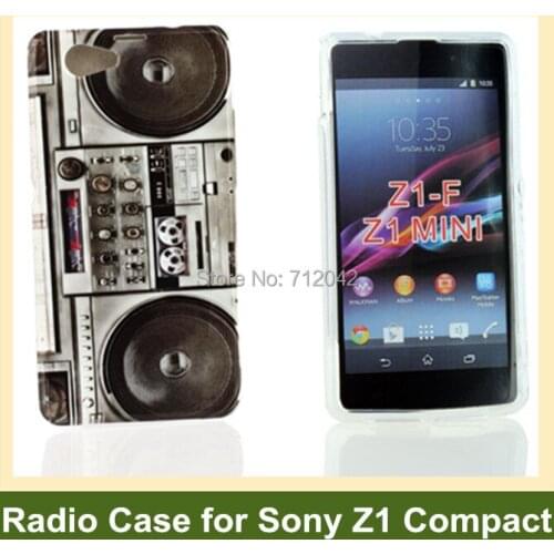 OEEKOI Retro Radio Print Soft TPU Gel Cover Case for Sony Xperia Z1 Compact /Z1 Mini/M51w Free Shipping