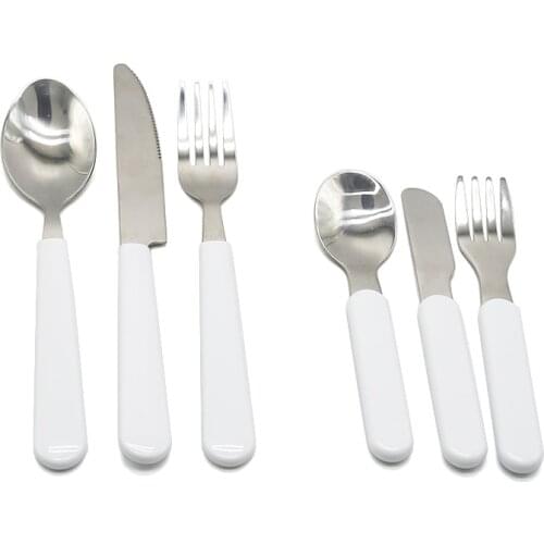 Blank Sublimation Stainless Steel Hotel Western Steak Knives Forks and Spoons Tableware For Subulimation INK Transfer Print DIY