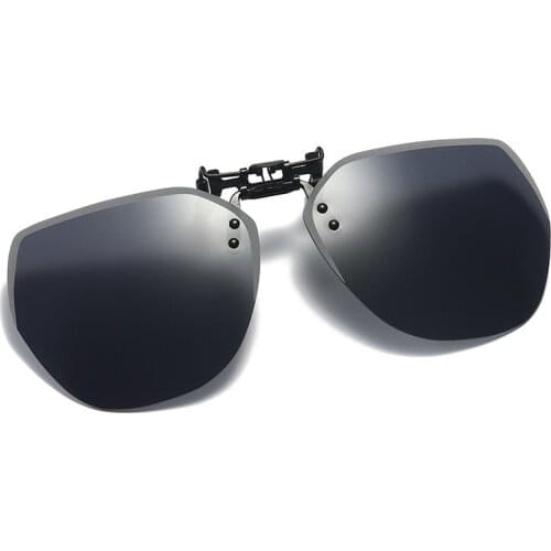 Sunglasses Polarized Clip Women Men Frameless UV400 Lightweight Color Change Lenses Polarized Flip-up Sun Glasses Eyewear