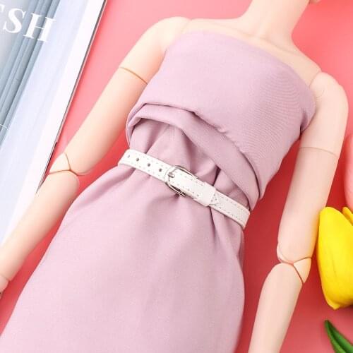 Super Mini Doll Bag Belt DIY Material Doll Waist Belts Length 20/22cm Width 5/8mm Doll Clothes Bags Sewing Accessories Wholesale