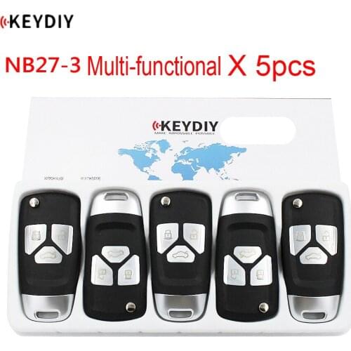 5PCS/LOT,NB27-3 NB Series Universal Multi-fuctional Remote Control for KD900/URG200 Key Programmer (5 functions Chips in 1 Key)