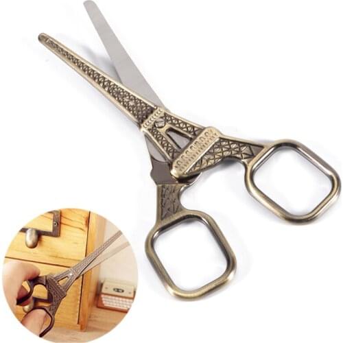 European Retro Cross Stitch Tailor Scissor Practical Iron Tower Scissors Stainless Steel Handicraft DIY Sewing Cutting Tool