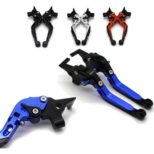 With logo Motorcycle Frame Ornamental Foldable Brake Handle Extendable Clutch Lever for Aprilia TUONO R CAPANORD 1200 Rally