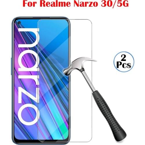 Protective tempered glass for realme narzo 30 5g screen protector on realme narzo30 realmi real me narzo 30 5g film redme redmi