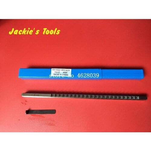 1/4 C Push-Type Keyway Broach Inch Size HSS Broach Cutting Cutter CNC Machine Tool Top Quality