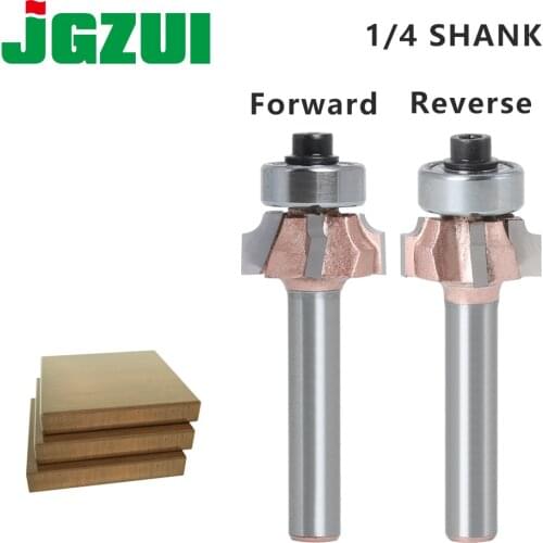 1/4" Shank Industr-Grade FWD&REV Corner Round Woodworking Milling Cutter Trimming Knife Edge Trimmer 4 Teeth Wood Router Bit
