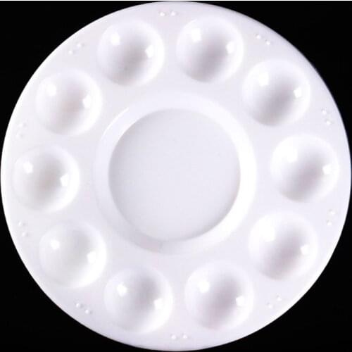 1Pc Paint Palette Tray Round Plastic Watercolor Mixing Palette DIY Craft Kids Art Supplies