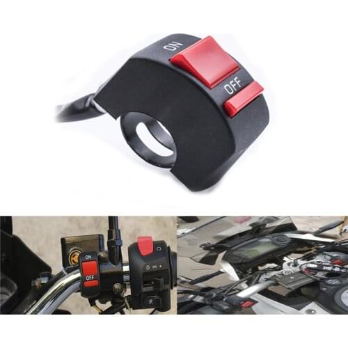 1pc DC12V/10A Universal Motorcycle Handlebar Flameout Switch ON OFF Button for Moto Motor ATV Bike Black Motorcycle Switch