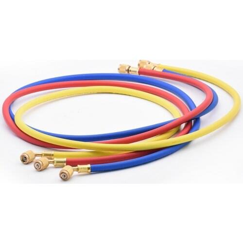 2m Air Conditioning Fluoride Tube 800PSI Conditioner Refrigerant Manifold 1/4 Inch HVAC Air Condition Hose for R410a R32