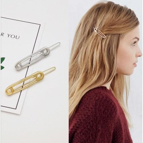 2pcs New Lovely U Pin Plum Metal Small Side Black Hair Clip Girls Hair Claws Hairpins Cute Headbands For Womens Hair Accessories