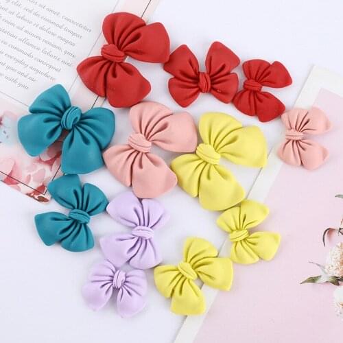 20Pcs Cute Resin Dots Bowknot Ornaments DIY Craft Supplies Phone Shell Patches Arts Kids Hair Pin Accessories Basteln Materials