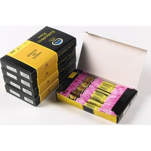 24PCS box thread Similar DMC Cross Stitch Cotton Embroidery Thread Floss Sewing Skeins Craft Cross stitch thread 447 colors ava