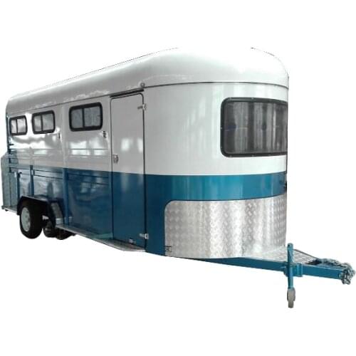 Australia configuration standard 4 horses angle load horse truck horse trailer door for sale