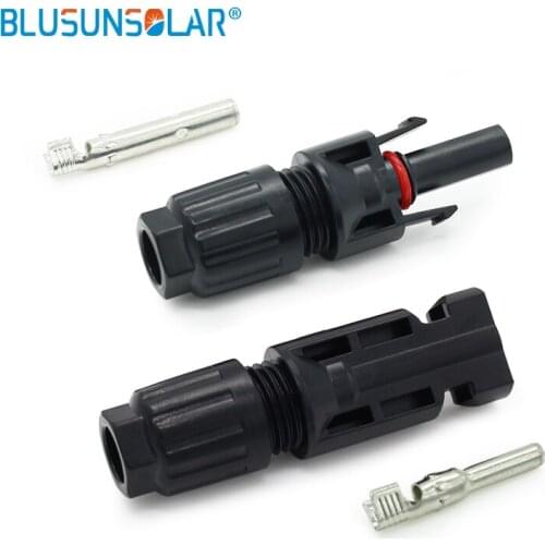 Blusunsolar10 Pairs / Lot Suitable AWG14/12/10 Wire With Solar PV Plug TUV Certification Solar PV Connector