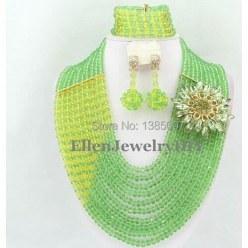 Marvelous African Jewelry Sets African Crystal Beads Jewelry Set for Wedding W6963
