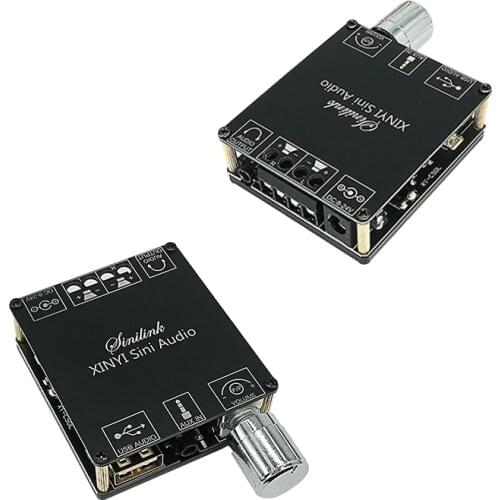 C50L 12V 24V MINI Bluetooth 5.0 Wireless Audio Digital Power amplifier Stereo board 50Wx2 Bluetooth Amp Amplificador AUX USB APP