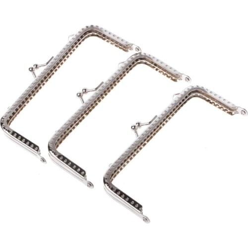 JAVRICK 1PC 1pc Sew Holes Purse Handbag Handle Metal Coins Bag Kiss Clasp Frame 12cm #3TJ00270