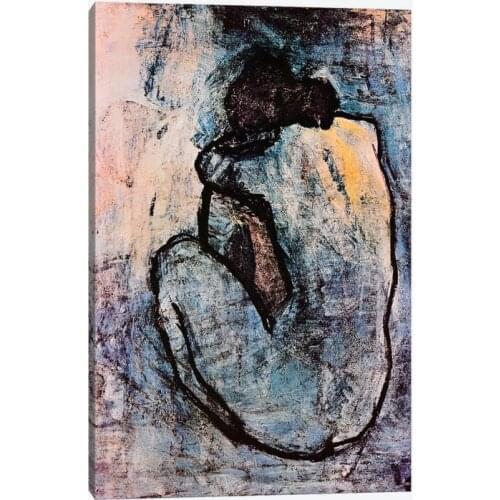 Silver Orchid Blue Nude by Pablo Picasso Famous Paintings Reproduction Classical Art Canvas Prints Home Decor Posters Pictures