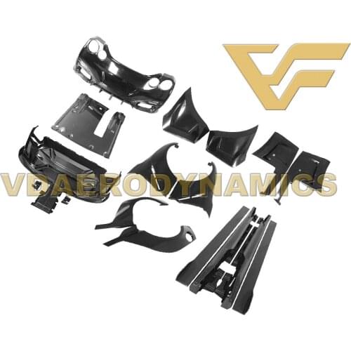 Suitable For 08-20 Nissan GT-R GTR R35 VAD-LT WideBody Full Body Kit - includes Front Rear Bumper Sides Hood Fender Flares