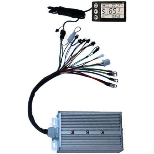 High Power 1200W 36V/48V/60V Brushless DC Motor Controller with LCD Display for E-Bike/Scooter