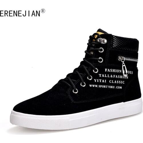 ERENEJIAN Mens High Top Canvas Shoes Spring Autumn Casual Sneakers Breathable Shockproof Non Slip Footwear