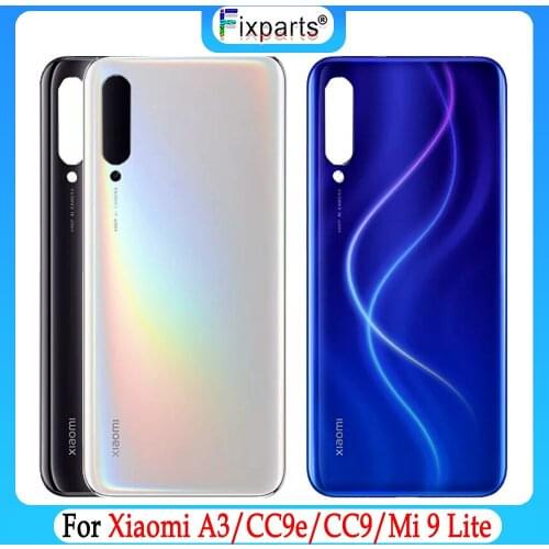 For Xiaomi MI a3 cc9e battery cover back glass Housing Back Case Backshell for xiaomi MI CC9 MI 9 lite Back Battery Cover