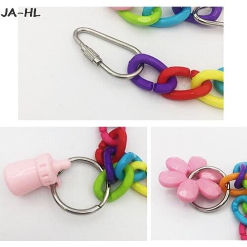 HOT! 1pc New Parrot Bird Toys Chewing Climbing Swing Toys For Parrots Cage Stairs Windchimes Funny Bird Play Toys