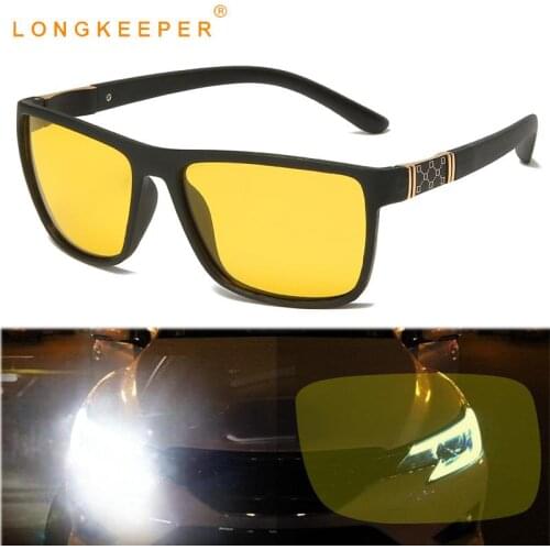 Men Night Vision Sunglasses Luxury Brand Polarized Driver Goggles High Quality Yellow Driving Sun Glasses UV400 Gafas de sol