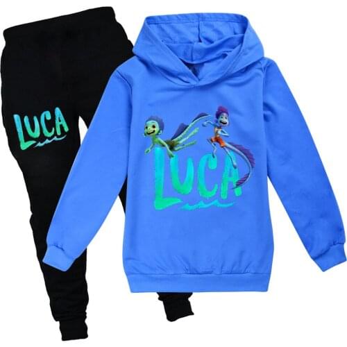 Fashion Boy Hoodies Luca Sets Kids Clothes cotton girls Teens Sweatshirt Toddler T-shirt+Pants Set Autumn Childrens Clothing