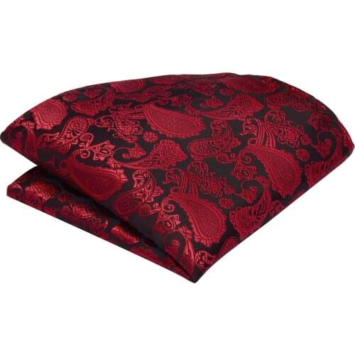Ricnais Fashion Silk Handkerchief Pocket Square Red Green Paisley Jucquard Hanky Suit For Men Costomer Chest accessories Gifts