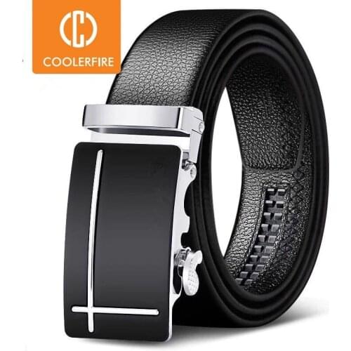 Men Belts Automatic Buckle Belt Genune Leather High Quality Belts For Men Leather Strap Casual Buises for Jeans