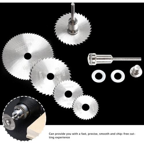 6pcs Mini Circular Saw Blade Set HSS Cutting Disc Rotary Tool Accessories for Compatible Wood Plastic Aluminum