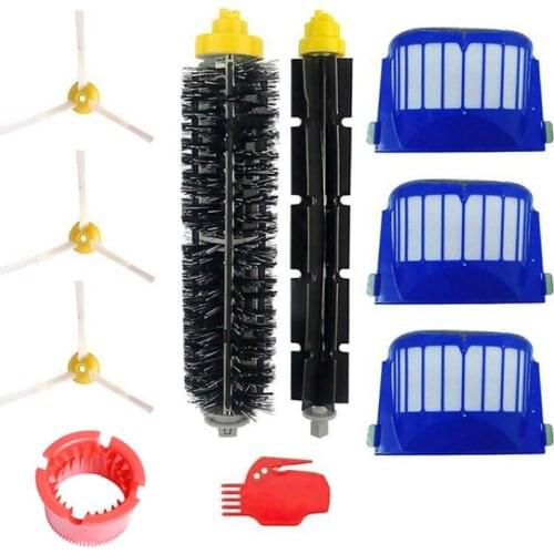 Replacement Part Kit for IRobot Roomba 600 Series 610 620 625 630 650 660 Vacuum Beater Bristle Brush+Aerovac Filter