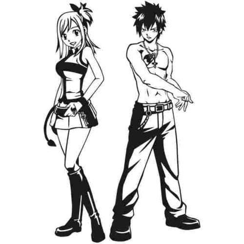 Pegatina FAIRY TAIL Gray Sticker Anime Cartoon Car Decal Sticker Vinyl Wall Stickers Decor Home Decoration