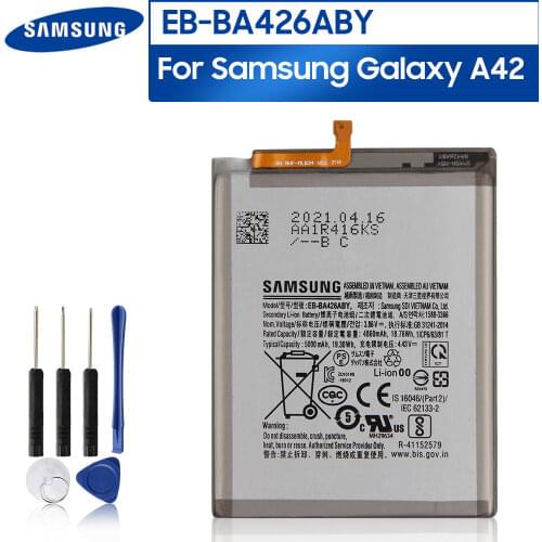Original Replacement Phone Battery EB-BA426ABY For Samsung Galaxy A42 Authentic Rechargeable Battery 5000mAh With Free Tools