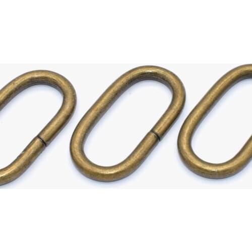 32mm Loop Buckle Non Welded Antique Bronze Oval Ring Clasp Iron Buckle DIY Belt Webbing Leather Craft Handbag Purse Accessories