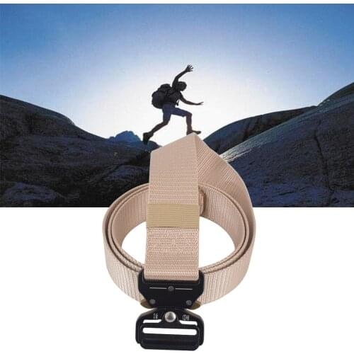 Thicken 3.8cm Outdoor Quick Release Belt Nylon Metal Buckle Adjustable Hunting Training Mountaineering Waistband