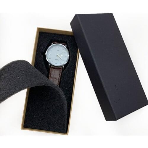 Luxury Black Paper Gift Box with Pillows High Quality Gift Watch Boxes Fashion Casual Men Women Watch Box Case Wholesale