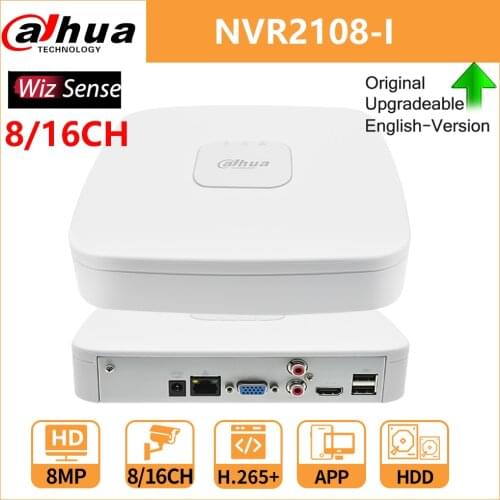 Dahua WizSense NVR NVR2108-I 8CH NVR2116-I 16CH 4K 8MP Network Video Recorder IP Camera Face Detection and Recognition H.265