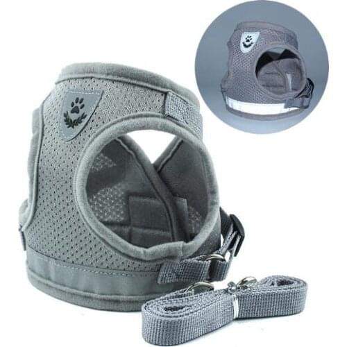 50pcs Reflective Safety Pet Dog Harness Leash Set for Small Medium Dog Pet Vest Chest Strap Adjustable Chest Pet Vest Pet Collar