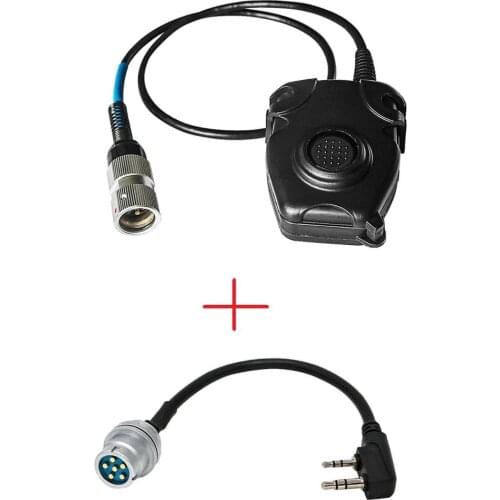 Tactical PRC PTT 6-pin PELTOE PTT Headphone Adapter and PRC/Intercom Cable U283 for AN/PRC 148152152A Virtual Box Dummy Model
