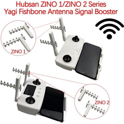 For Hubsan ZINO1/1Pro/1Pro Plus/ZINO2/2Plus Drone Remote Control Signal Booster Fish Bone Yagi Antenna Signal Enhance Amplifier