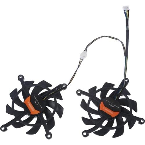 D57C 2Pcs 85mm 4Pin 12V VGA Fan Graphics Card Cooling Fan for Colorful GTX 1660 Tomahawk RTX2060 Fan 4Wire 4Pin