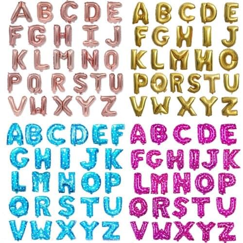 16 Inch Birthday Number Balloon Rose Gold Letter Ballon Wedding Balloon Birthday Party Decorations Kids Adult Name Letter Baloes