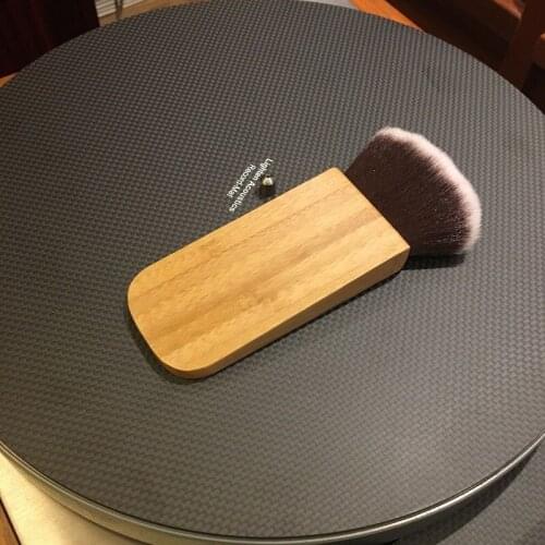 Turntable Player Accessory Wooden Handle Record Cleaning Brush Super Clean Anti-static Record Dust Remover for LP Vinyl Record