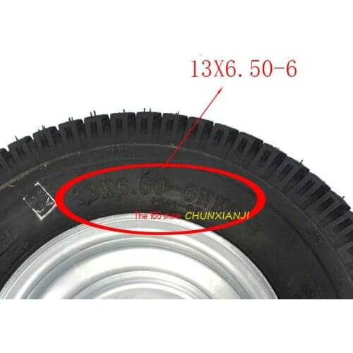 Karting Car Refitted Parts, Beach Tyre 13X6.50-6 inch Vacuum Tire with Hub for GO KART ATV UTV Buggy