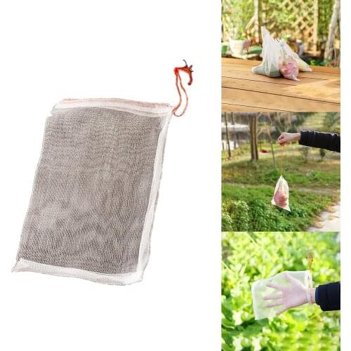 Garden Plant Fruit Flower Protect Bag, Net Bag With Drawstring , Against Insect Pest Bird Mosquito Bug Net Barrier Bag