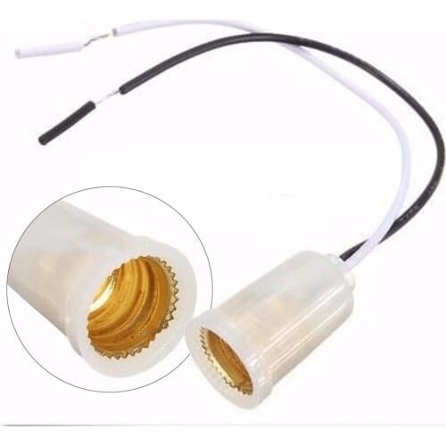 1pcs New E12 Base Plastic LED Light Bulb Socket Lamp Holder With Wire Adapter Converter