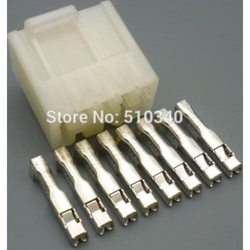 100set 2.3mm 8 hole waterproof Automotive female car connector jacket plug with terminal